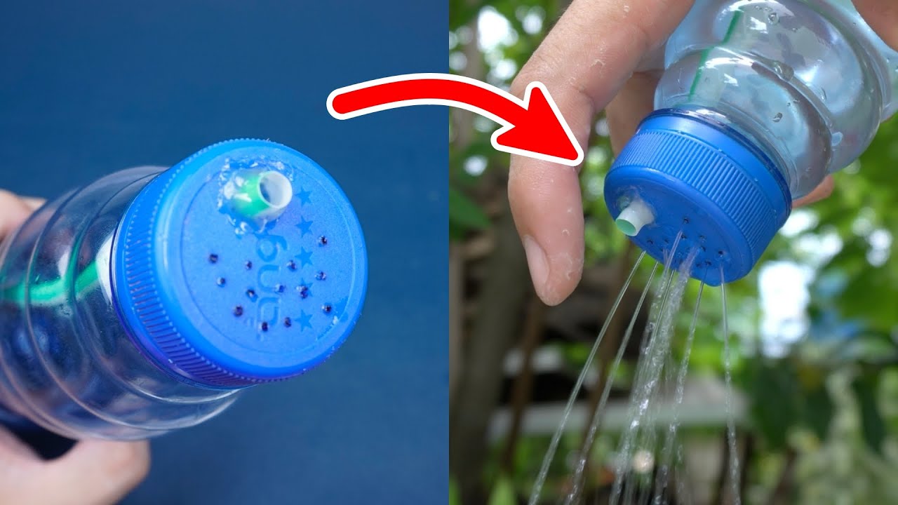 Watering can from plastic bottles