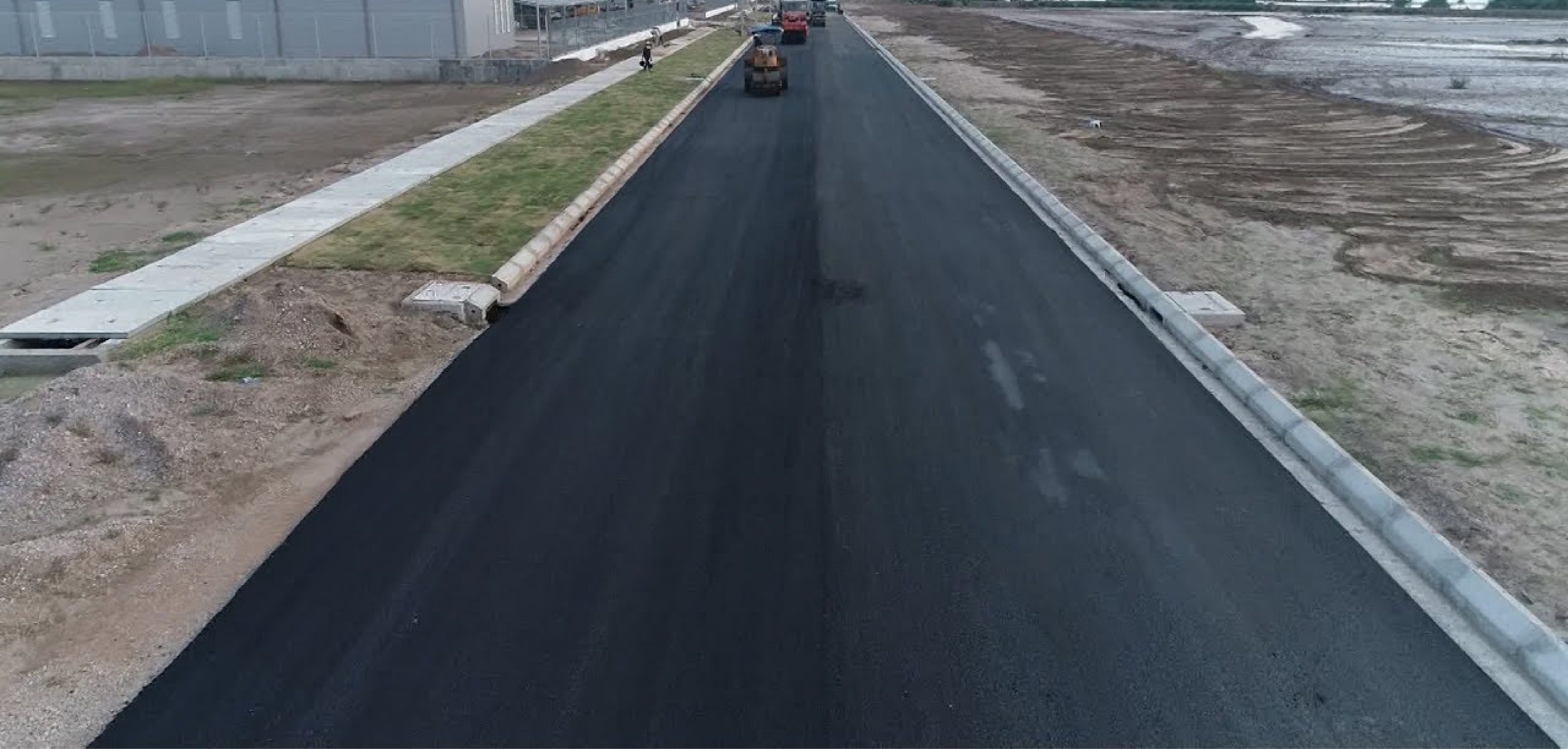 Road made from plastic waste