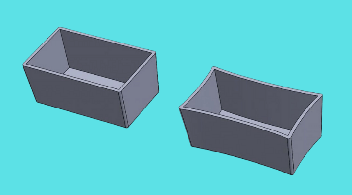 Warpage defect on injection molded plastic products