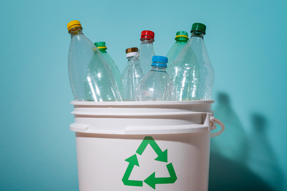 Collect plastic bottles for recycling