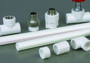 White plastic pipe