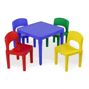 Plastic tables and chairs