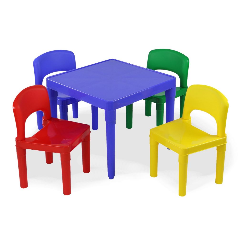 Plastic tables and chairs