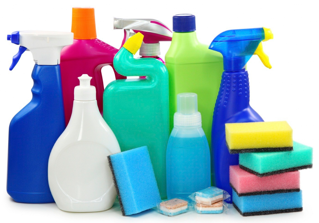 Cleaning product bottles